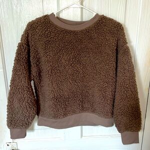 Pink rose fuzzy shirt